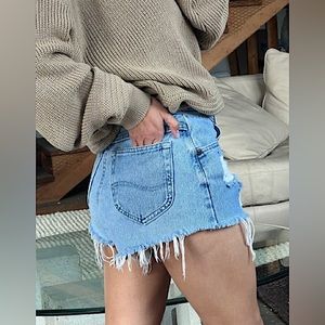 Lee Vintage Relaxed Fit Distressed Denim Shorts